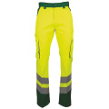 PANTALON BICOLORE HV JAUNE/VERT BALISE