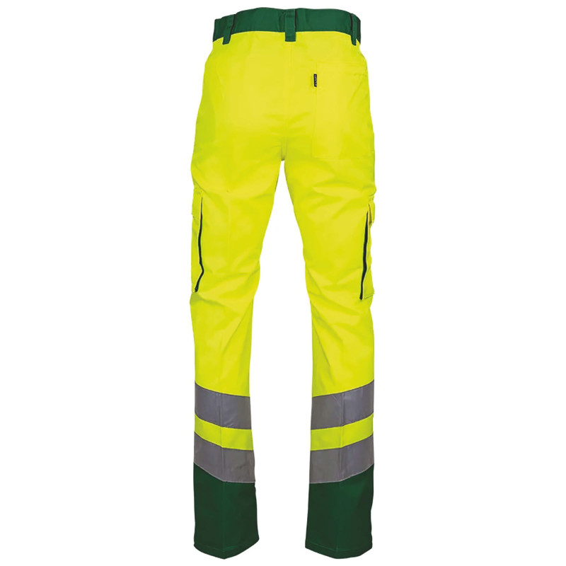 PANTALON BICOLORE HV JAUNE/VERT BALISE