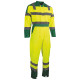 COMBINAISON 2 ZIP JAUNE/VERT HV 
