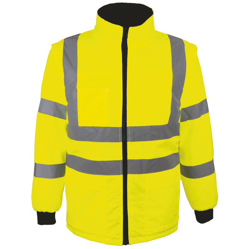 BLOUSON INTEMPERIES 2 EN 1 HV JAUNE 

