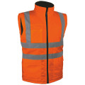 BLOUSON INTEMPERIES 2 EN 1 HAUTE VISIBILITE ORANGE MANCHES AMOVIBLES