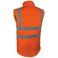BLOUSON INTEMPERIES 2 EN 1 HAUTE VISIBILITE ORANGE MANCHES AMOVIBLES
