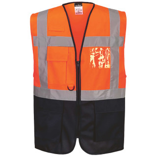 GILET HAUTE VISIBILITE EXECUTIVE WARSAW ORANGE MARINE