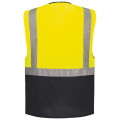 GILET HAUTE VISIBILITE EXECUTIVE WARSAW JAUNE MARINE