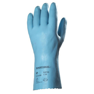 GANTS LATEX LISSE BLEU SUR JERSEY COTON EURODIP T9
