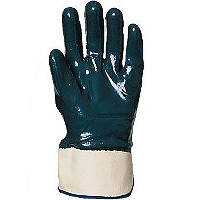 GANTS NITRILE BLEU AVEC MANCHETTE SECURITE